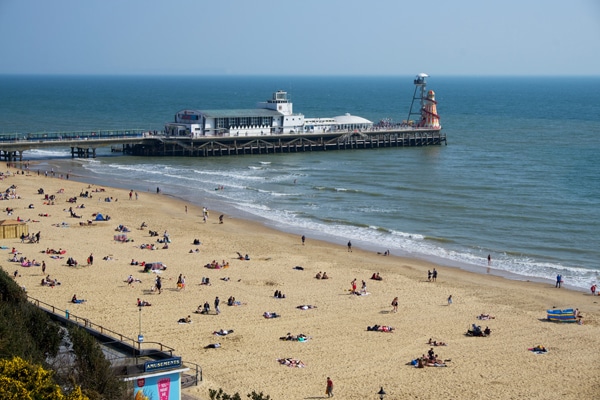 Bournemouth beach and pier