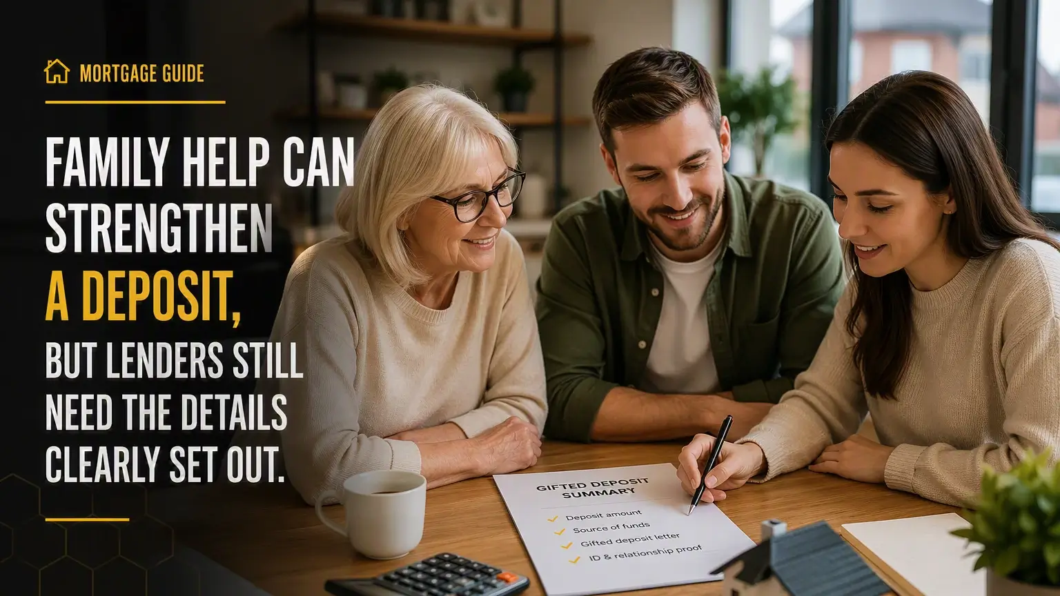 Family gifted deposit moving through mortgage and solicitor checks