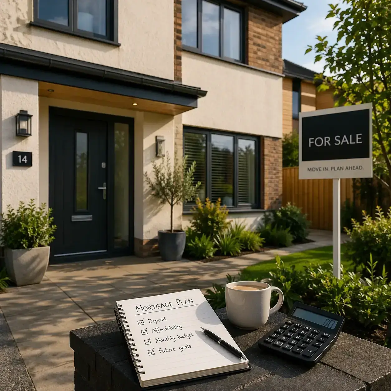 Buyer discussing a new build mortgage with an adviser