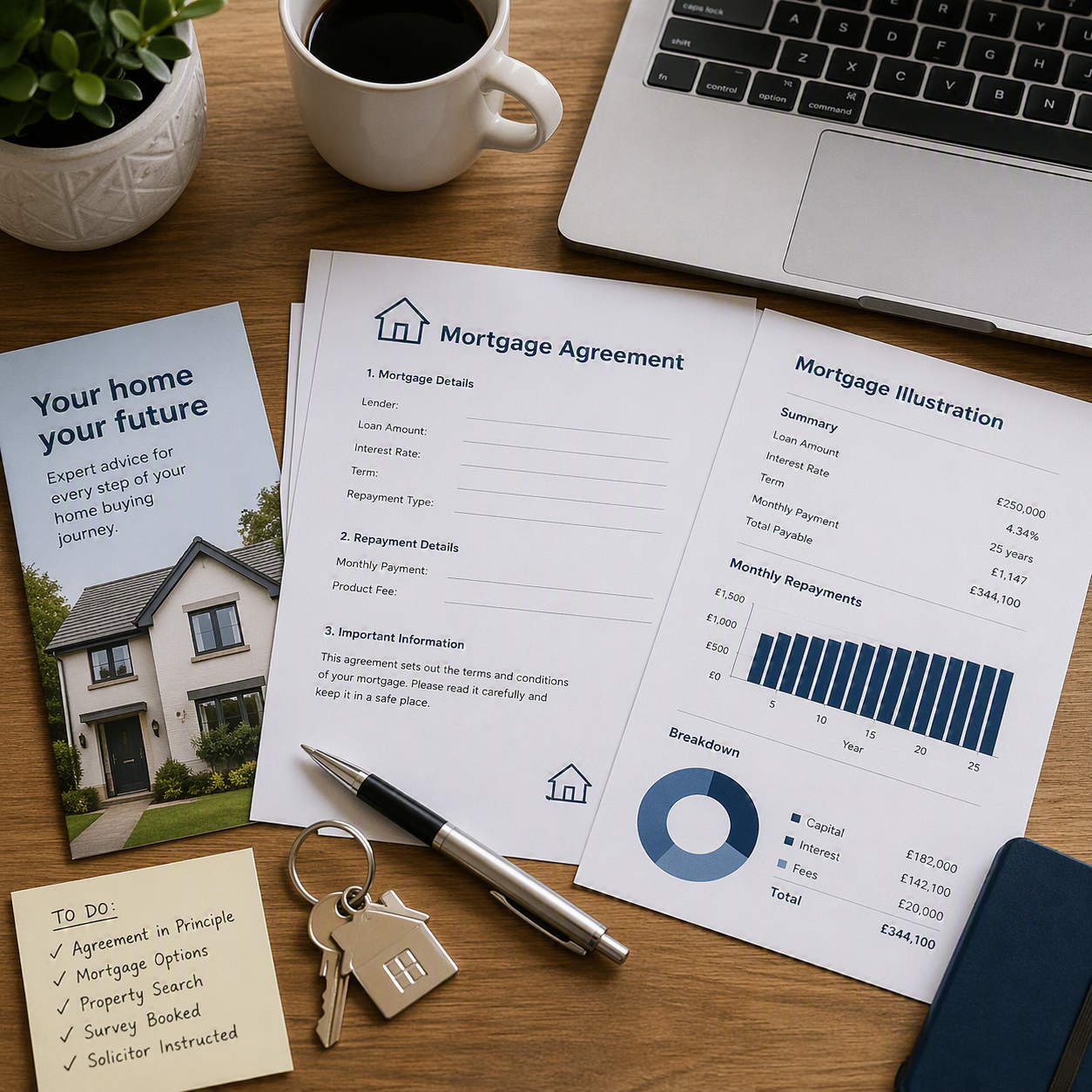 Homeowner reviewing a mortgage decision in principle document