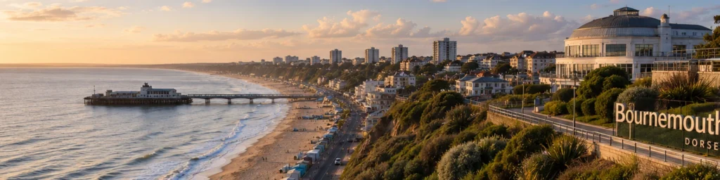 The Dorset coastline at Bournemouth